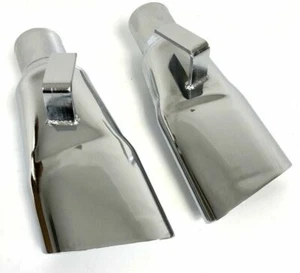 1967 Plymouth GTX Belvedere Chrome Exhaust Tips Extensions - Chrome as OEM Mopar - Picture 1 of 1