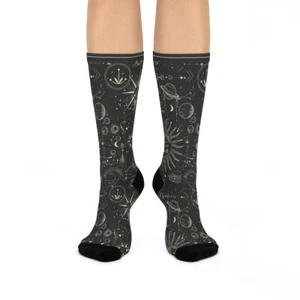 Calcetines Celestiales, Astrología, Lectura de Cartas Psíquicas, Lunar, Estrella, Sol, Luna - Unisex - Imagen 1 de 7