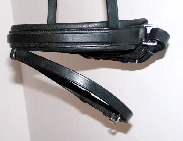 F.S.S FSS German SQUARE RISE Comfort Padded Crank Cavesson Flash Dressur Nasenriemen