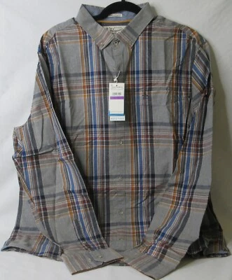 Penguin Button Down Shirt Men's XXL Heritage Slim Fit Plaid Gray MSRP $89.00 - Image 1 of 4