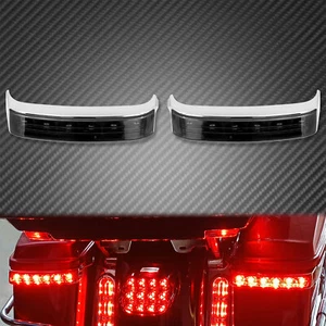 Bolsa de sillín LED luz de lámpara de funcionamiento/frenado/giro cromada casa roja Len para Harley 2014-23 - Imagen 1 de 12