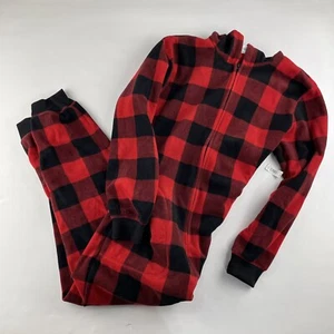 Gap karierter Einteiler Pyjama Fleece Erwachsene Größe Large Kapuze Fleece - Bild 1 von 8