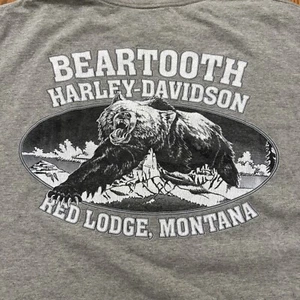 Y2K Harley Davidson Bear Graphic Print Shirt Size XL VTG Beartooth Montana - Picture 1 of 8