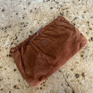 Vintage Anne Klein For Calderon Brown Suede Clutch Shoulder Bag Purse 80s - Picture 1 of 13