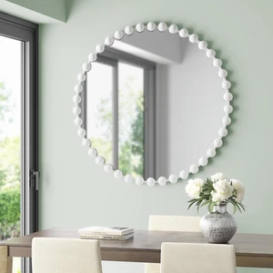 Wall Décor Marlowe Metal Spherical Frame round Mirror for Living Room - Home Acc - Picture 1 of 9