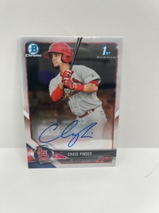 Chase Pinder 2018 Bowman Chrome Rookie Autograph Card#BCPA-CP!Cardinals CF
