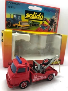 SOLIDO No. 2102 TONER GAM I FIRE TOW TRUCK TRUDEPANNEUSE POMPIERS 1:43 scale - Picture 1 of 12