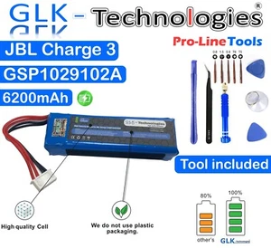 GLK 3,7V Akku Li-Polymer für JBL Charge 3 - ersetzt GSP1029102A - 6200mAh - Afbeelding 1 van 3