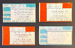 Boletos de colección de 1990-93 de David Bowie+Peter Gabriel+Steely Dan+Van Halen - Imagen 1 de 6
