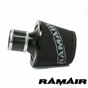 Filtro de aire de admision Ramair Black de 70 mm y acoplamiento de silicona - Imagen 1 de 3