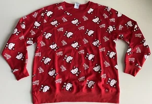 Sudadera Hello Kitty All Over Roja Cuello Redondo Para Mujer Talla XL NUEVA Sin Etiquetas Bioworld - Imagen 1 de 9