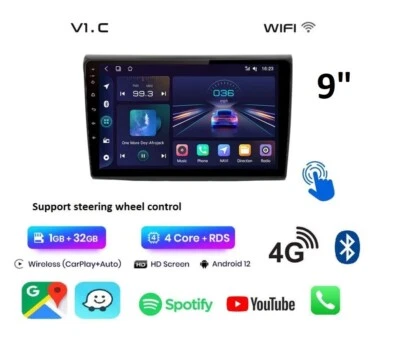 Autoradio Fiat Bravo II Bluetooth Wifi GPS Navigatore 1+32GB Android 12 9" - Immagine 1 di 4