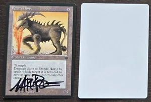 Signed MTG Magic Artist Proof _ Legends _ BRONZE HORSE _Mark Poole _$100K Summer - Picture 1 of 3
