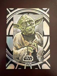 2015 Star Wars High Tek Sketchkarte Yoda 1/1 - Bild 1 von 2