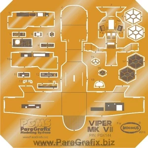 Battlestar Galactica 2003 Colonial Viper MK VII 1/32 Cockpit Photoetch 18SMB04B - Bild 1 von 5