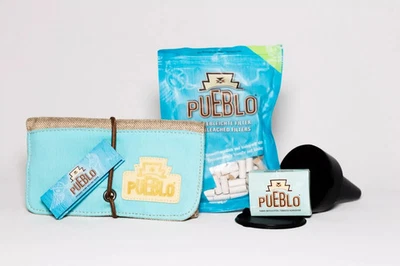 PUEBLO Tabaktasche Jute Set - Tabakbeutel Drehertasche + Hydrostein + Filters - Bild 1 von 4