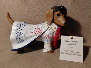 2018 Hamilton Collection Heartbreak Furr-Tel Elvis Paw-esley Dackel Hund Figur - Bild 1 von 12