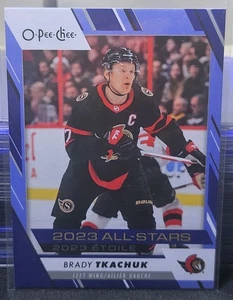 23-24 O-Pee-Chee Brady Tkachuk All Star 🌈🌈🌈 Blue Border Variant  - Bild 1 von 2