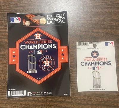 HOUSTON ASTROS 2017 World Series Champions Stickers DECALS. - Image 1 of 2