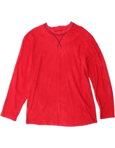 CHAPS Mens Fleece Jumper Medium Red Polyester CO29 - Picture 1 of 3