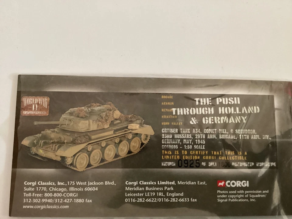CORGI Cruiser tank - 2° GM Collection - 1/50 - - Immagine 1 di 3