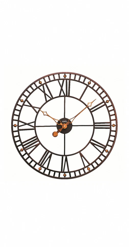 Moderne Wanduhr mit Quarzwerk von AMS AM W9537 NEU - Bild 1 von 1