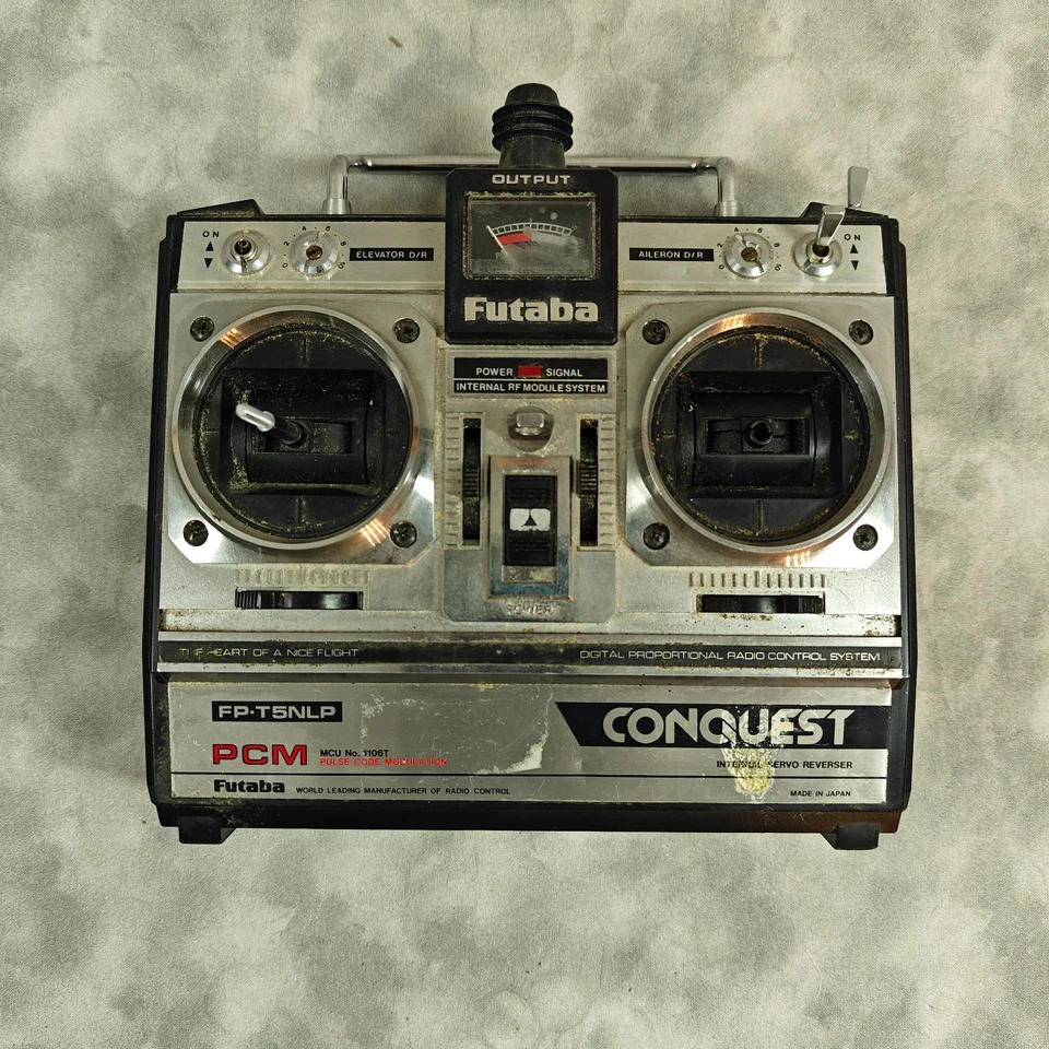 Vintage Futaba Conquest FP-T5NLP 5-Ch 72MHz PCM Transmitter NiMH Pack Radio - Image 1 of 4