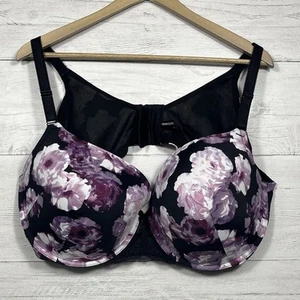 Torrid Curve Damen gefütterter Bügel BH schwarz geblümt Gr. 46DD - Bild 1 von 3