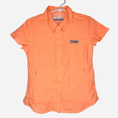 Columbia Girls’ Orange Shirt XXS 4/5 Short Sleeve Summer UV – New with Flaw - Image 1 of 4