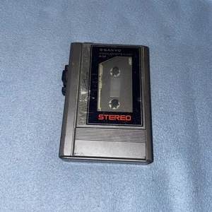 VTG Sanyo M-G9 Cassette Player Tape Electronic Tested Works Weird Sound Quality - Picture 1 of 10