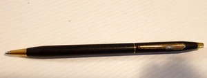 CROSS Ladies Classic Late Century Vintage Matte Black & Gold Tone Ballpoint Pen. - Picture 1 of 10
