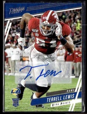 2020 Panini Prestige #291 Terrell Lewis Xtra Points Signatures Blue RC,AU 3301F - Image 1 of 2