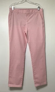 Tommy Hilfiger Gr. 8 Hamton Stretch Slim Chino Damen Hose gestreift rosa&weiß - Bild 1 von 12