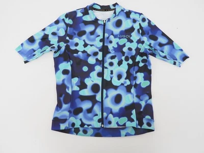 New! Sugoi Women's Evolution Short Sleeve Cycling Jersey Size Medium Blue / Teal - Image 1 of 4