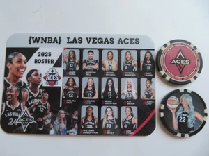 LAS VEGAS ACES, 2025 TEAM 5 x 3 1/2 SIZE MAGNET, PLAYERS & COACH (FREE SHIPPING) - Picture 1 of 9