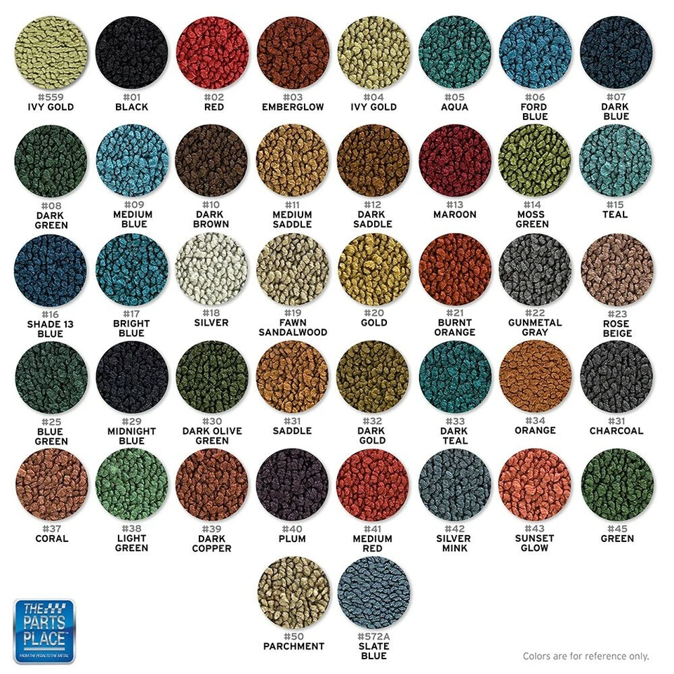 Alfombra de bucle moldeada Chevelle/GTO/Cutlass/Skylark 80/20 1964-67 Foto 1 de 1