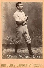 1888-89 Old Judge Cabinet N173   Mickey Welch    Hall of Famer Reprint