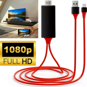 iPhone 14 13 12 11 X 6 7 8 iPad HDMI Mirroring Cable Phone to TV HDTV Adapter - Picture 1 of 1