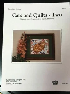 Cross Stitch Pattern Booklet:Cats and Quilts- Two (Jean Stephens, Canterbury) - Picture 1 of 1