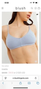 Blush Cotton Bralettes- Set Of 3 - Picture 1 of 3