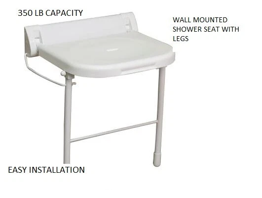 asiento de ducha plegable con patas fácil instalación Foto 1 de 4