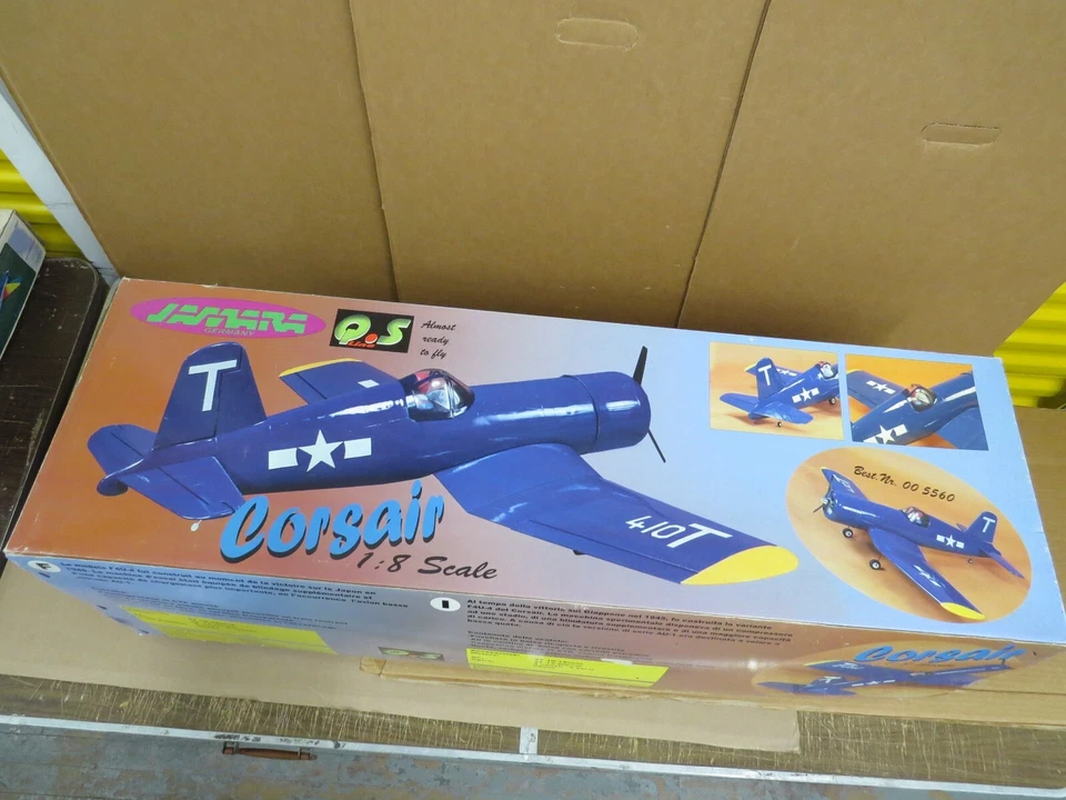NOS Jamara Germany ARF Corsair RC WWII War Plane 61.4" 1560 mm WS 7.71 Lb 3.5 Kg - Image 1 of 4
