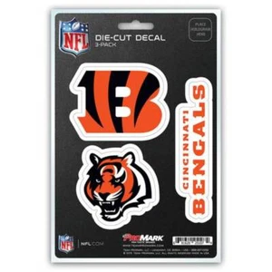 Cincinnati Bengals Team Logo - Set Of 3 Sticker Sheet - Picture 1 of 1