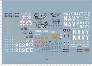 1/48 1/72 USN YAK-38 G-91 A-4 Aircraft Model Kit Markings Water Slide Decal - Picture 1 of 1