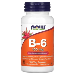 2 x B-6, 100 mg, 100 Veg Capsules(200 Caps/2 Bottles) - Picture 1 of 2