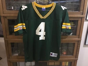 VTG Brett Favre #4 Green Bay Packers Graphic CHAMPION Jersey SZ Youth XL - Cool - Picture 1 of 10