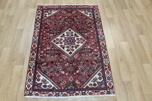 OLD HANDMADE PERSIAN RUG OF TRADITIONAL HERATI DESIGN 143 X 93 CM - Picture 1 of 8