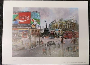 Coca-Cola Markenbild London Piccadilly Circus Lithographie - H Moss - Bild 1 von 6