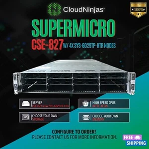 Supermicro CSE-827 4x 6029TP-HTR Node 12 Bay 8x Xeon Platinum 8156 Blade Server - Picture 1 of 5
