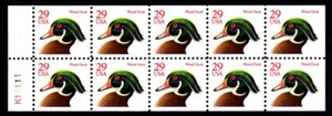 US #2485a 29c Wood Duck NEVER FOLDED BOOKLET PANE P# K11111 [ab - Picture 1 of 2